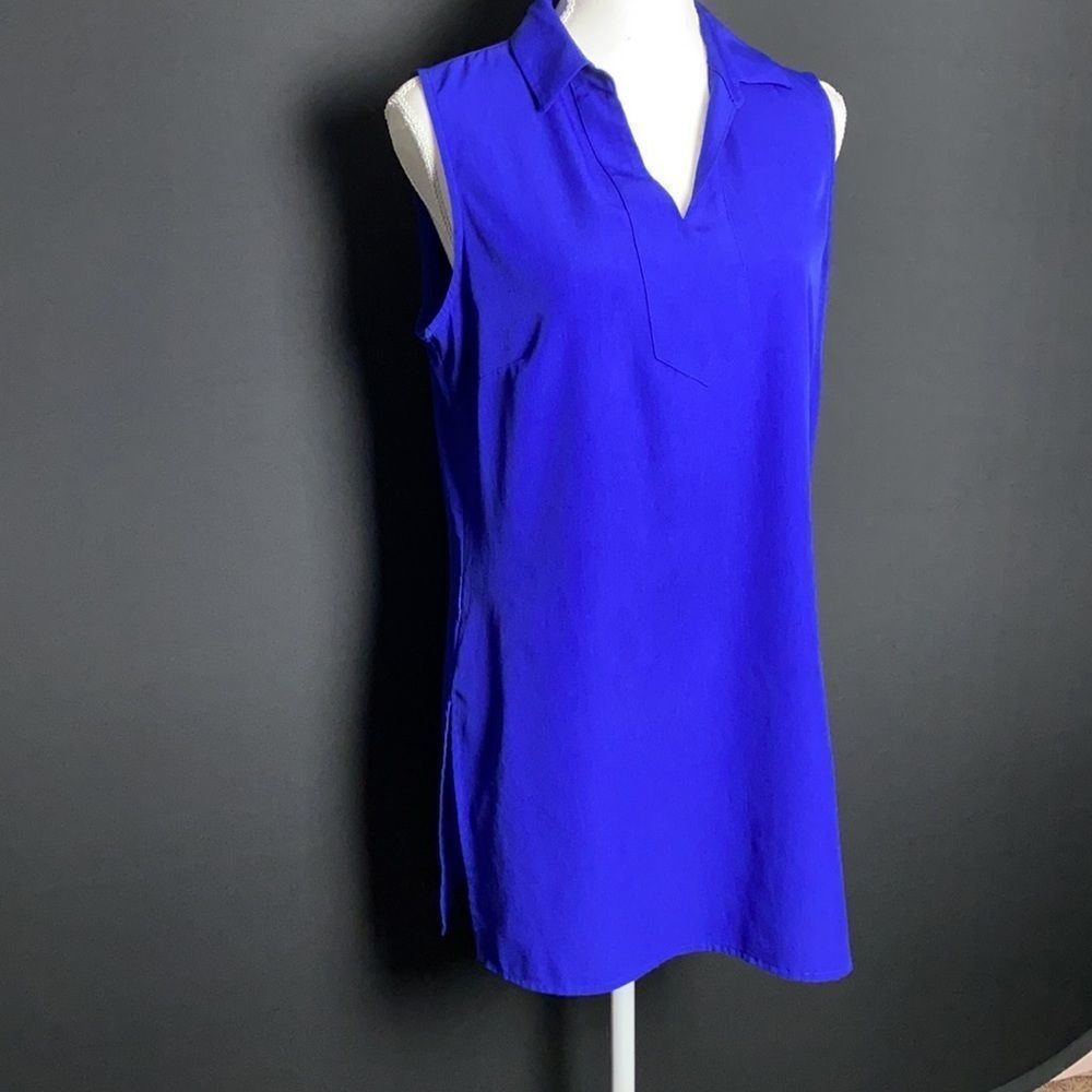 The Limited sleeveless tunic blouse royal blue